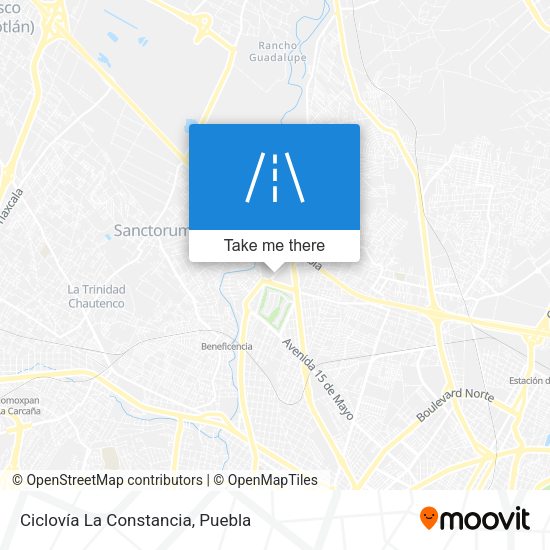 Ciclovía La Constancia map