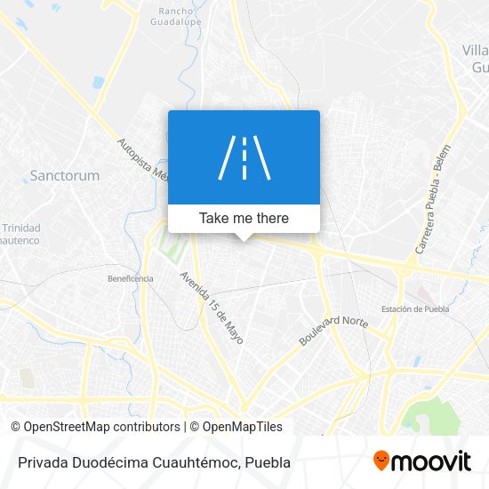 Privada Duodécima Cuauhtémoc map