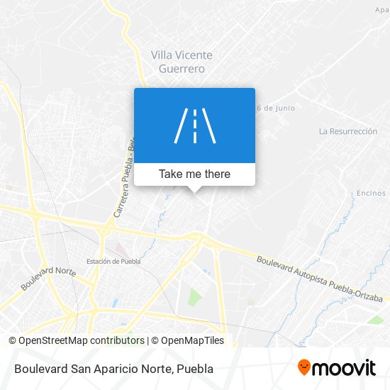 Boulevard San Aparicio Norte map