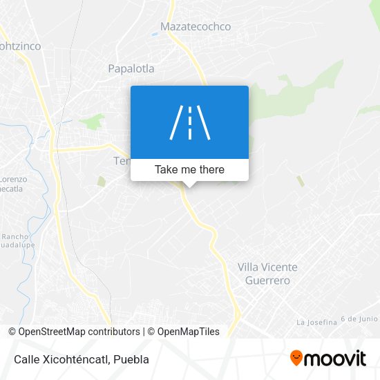 Calle Xicohténcatl map