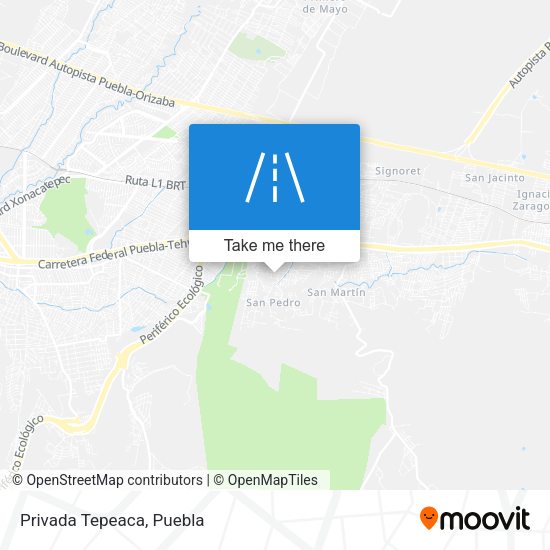Mapa de Privada Tepeaca