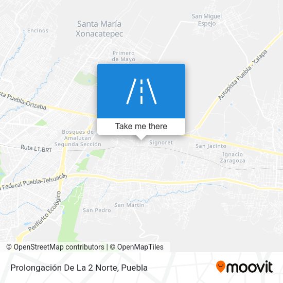 Prolongación De La 2 Norte map