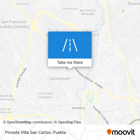 Privada Villa San Carlos map