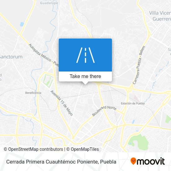 Cerrada Primera Cuauhtémoc Poniente map
