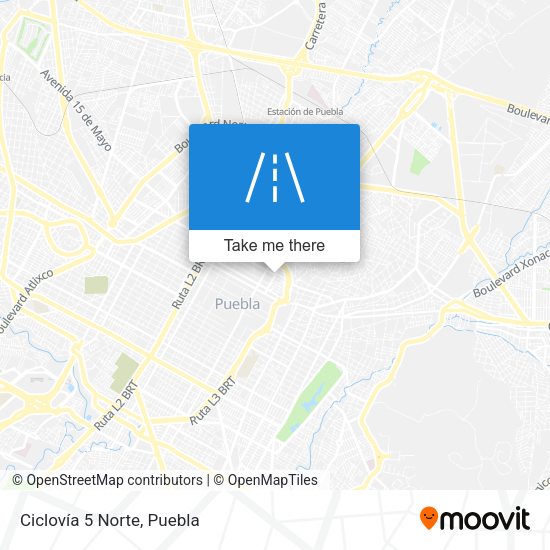 Mapa de Ciclovía 5 Norte