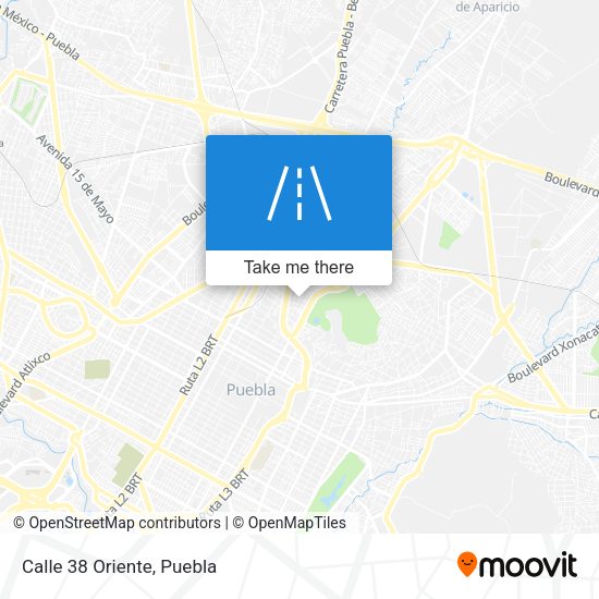 Mapa de Calle 38 Oriente