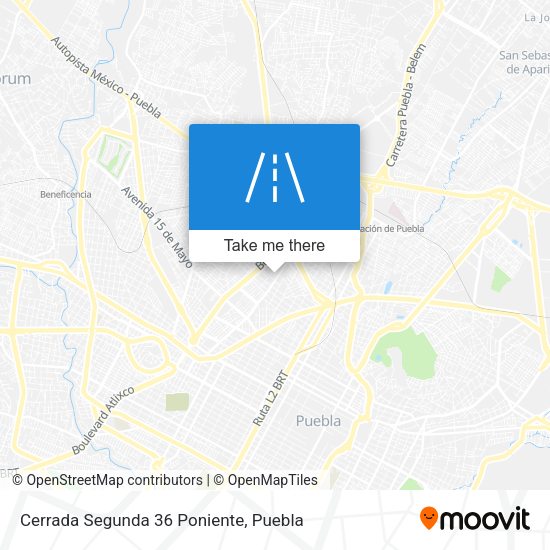 Cerrada Segunda 36 Poniente map