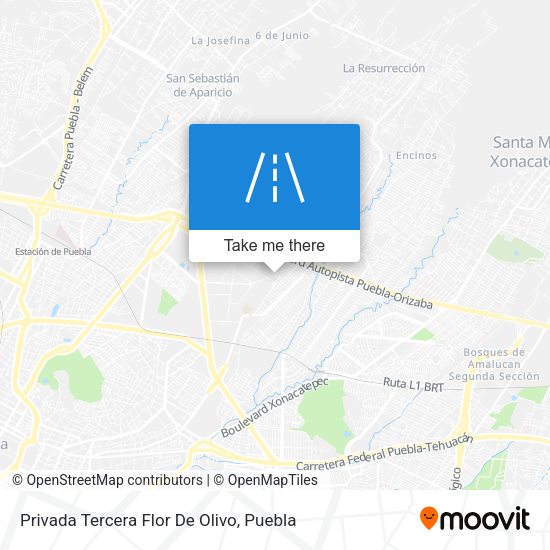 Privada Tercera Flor De Olivo map