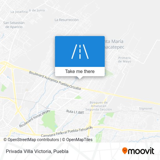 Privada Villa Victoria map
