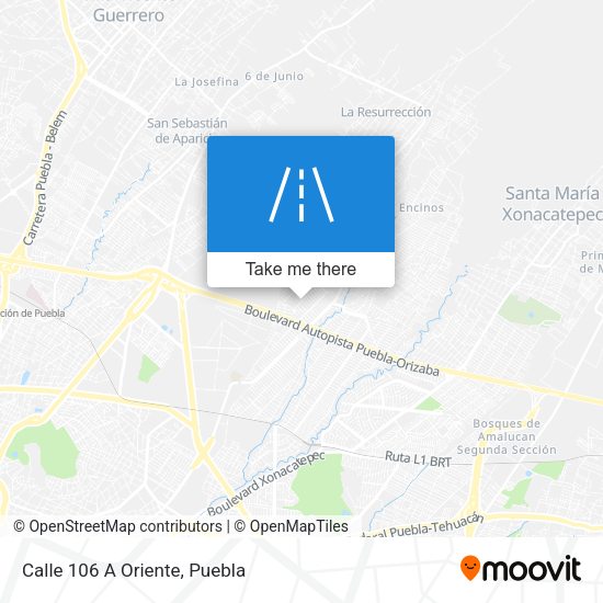 Mapa de Calle 106 A Oriente