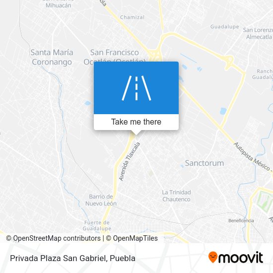 Privada Plaza San Gabriel map