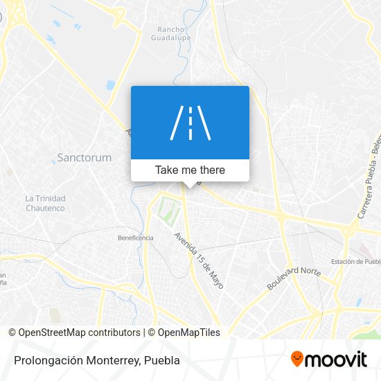 Prolongación Monterrey map