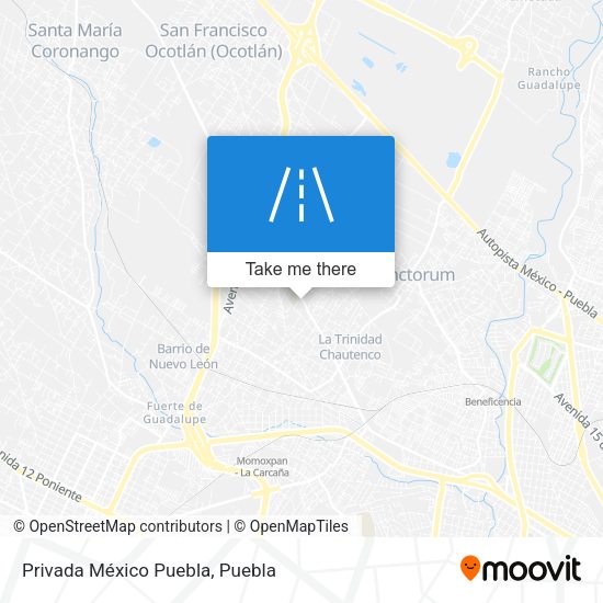 Privada México Puebla map