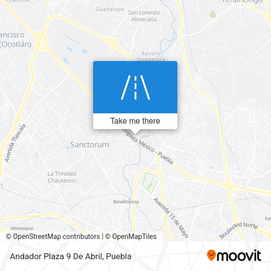 Andador Plaza 9 De Abril map