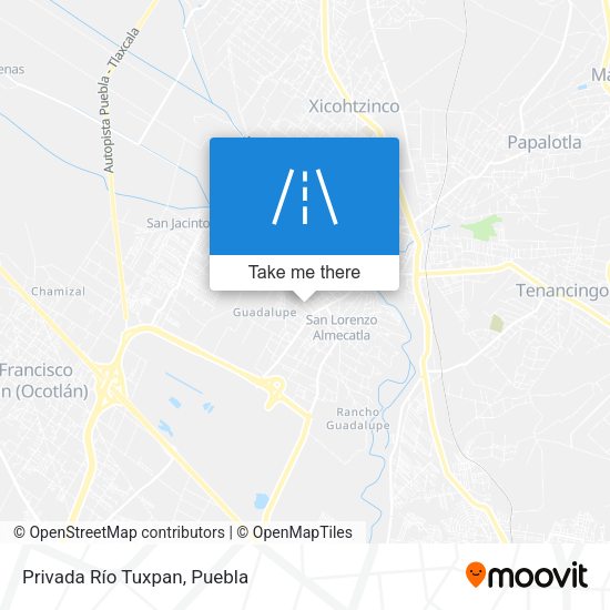Mapa de Privada Río Tuxpan
