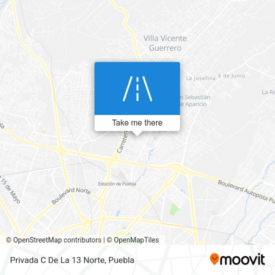Mapa de Privada C De La 13 Norte