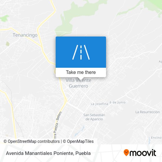 Avenida Manantiales Poniente map