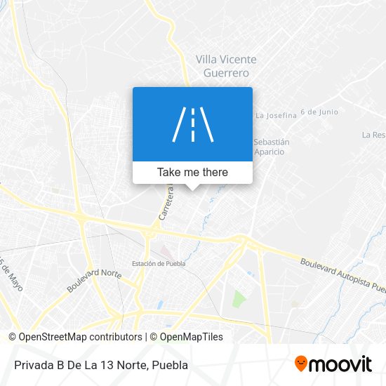Mapa de Privada B De La 13 Norte