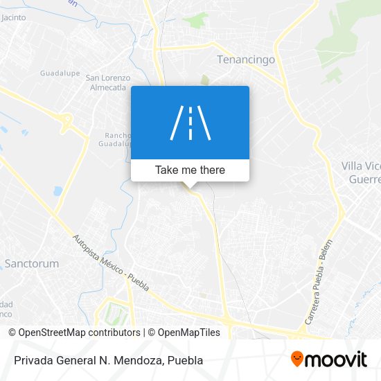 Privada General N. Mendoza map