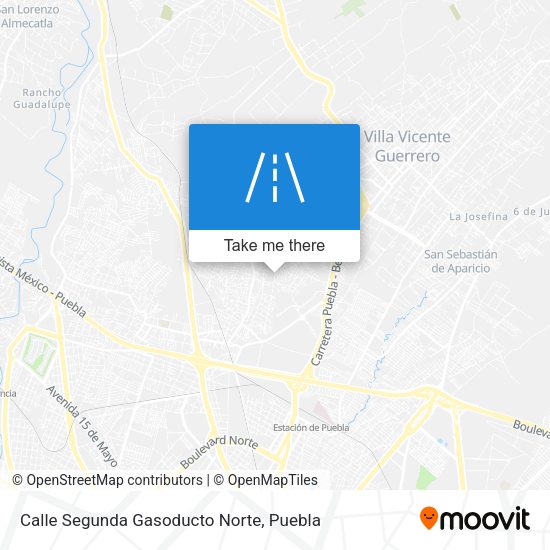 Calle Segunda Gasoducto Norte map
