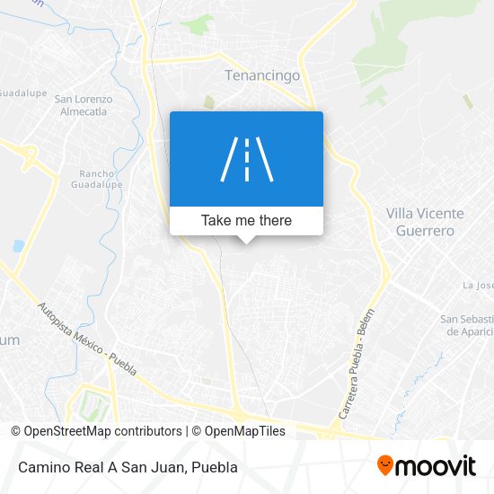 Camino Real A San Juan map