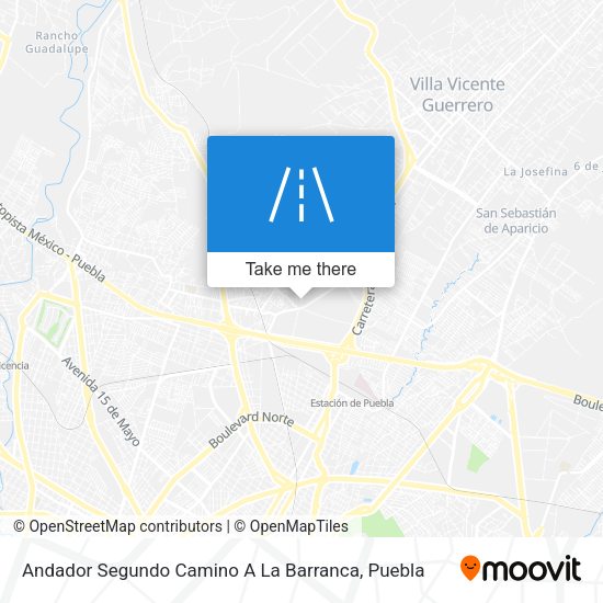 Mapa de Andador Segundo Camino A La Barranca