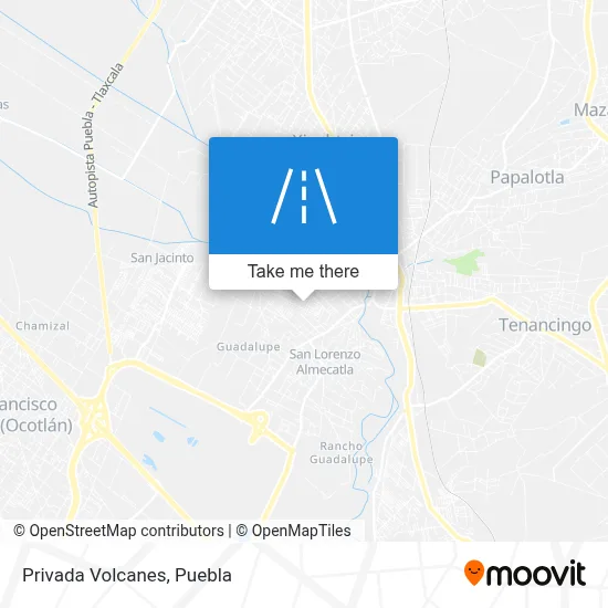 Privada Volcanes map