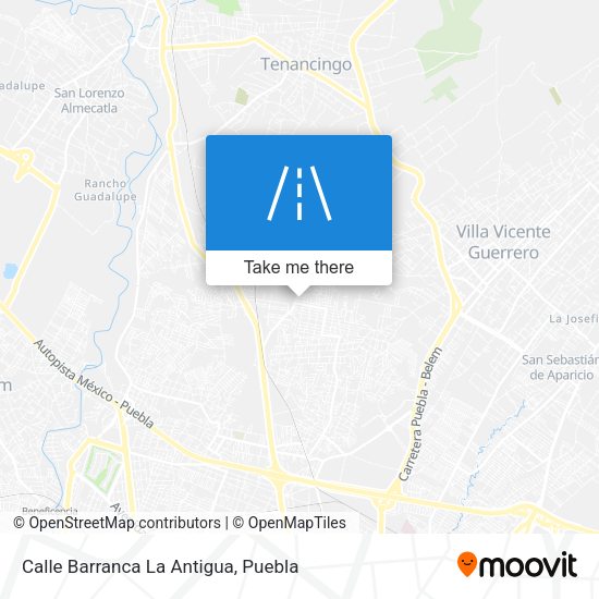 Mapa de Calle Barranca La Antigua