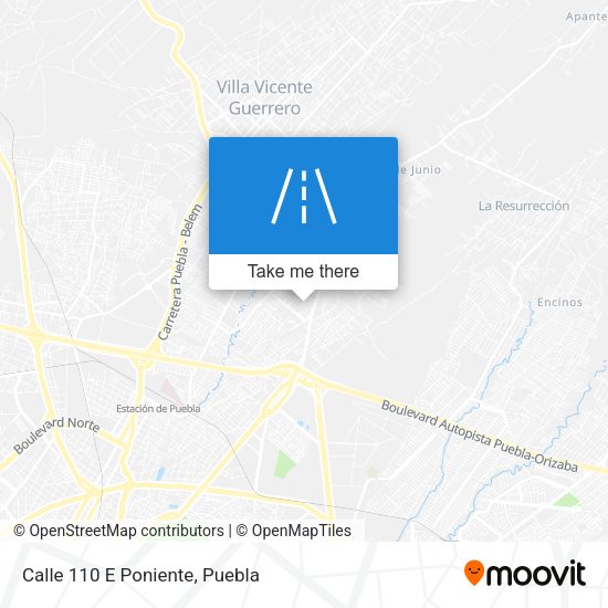 Calle 110 E Poniente map