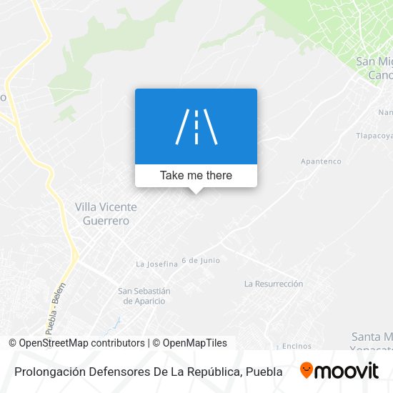 Mapa de Prolongación Defensores De La República