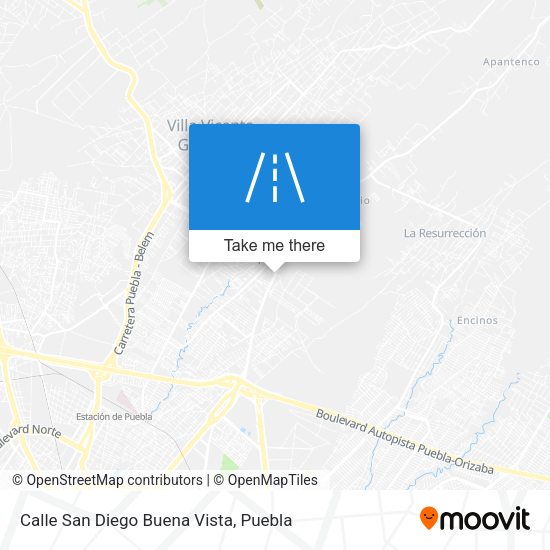 Calle San Diego Buena Vista map