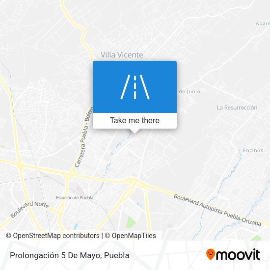 Prolongación 5 De Mayo map
