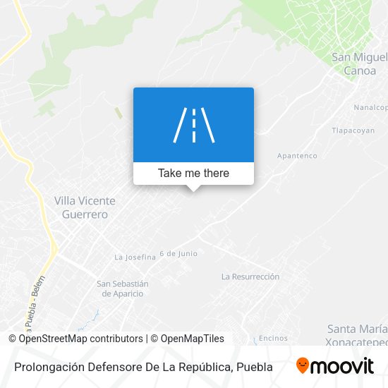 Prolongación Defensore De La República map
