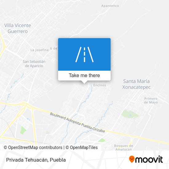 Mapa de Privada Tehuacán