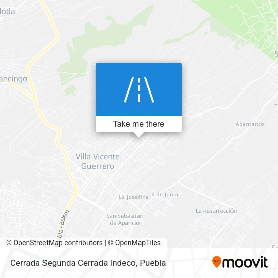Mapa de Cerrada Segunda Cerrada Indeco