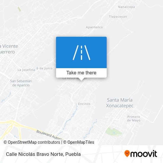 Calle Nicolás Bravo Norte map