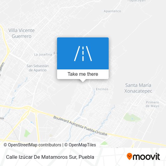 Mapa de Calle Izúcar De Matamoros Sur
