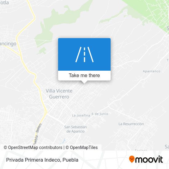 Privada Primera Indeco map