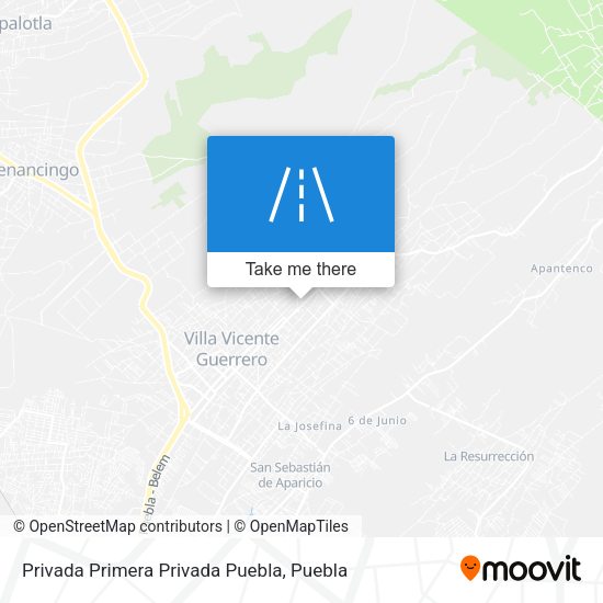 Privada Primera Privada Puebla map