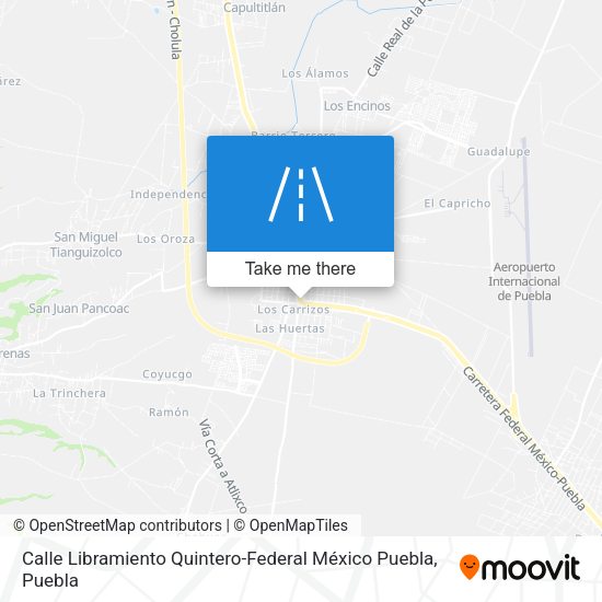 Calle Libramiento Quintero-Federal México Puebla map