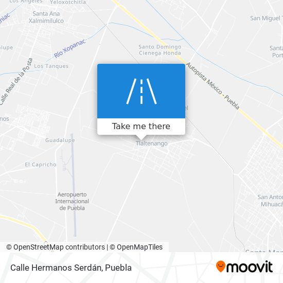 Mapa de Calle Hermanos Serdán