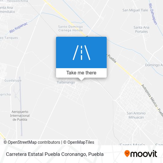 Mapa de Carretera Estatal Puebla Coronango