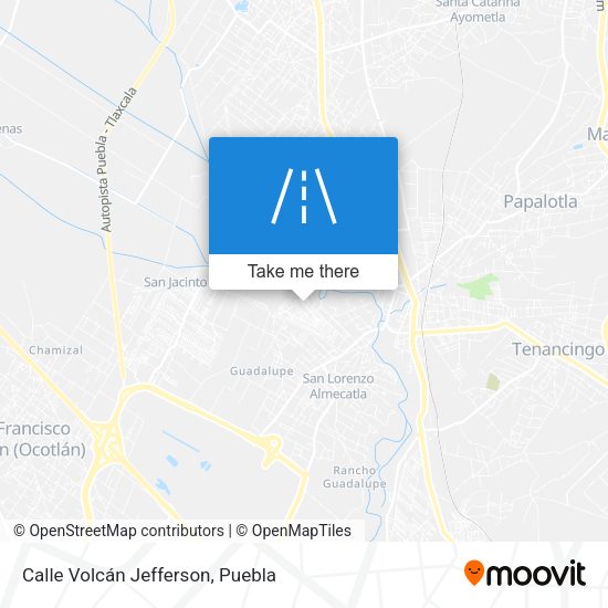 Calle Volcán Jefferson map