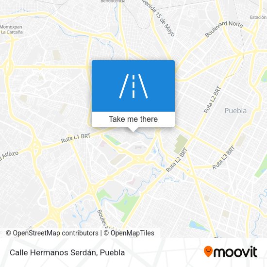 Mapa de Calle Hermanos Serdán