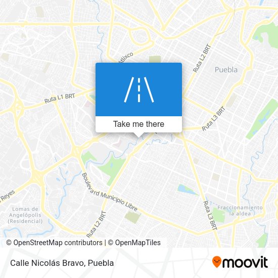 Mapa de Calle Nicolás Bravo