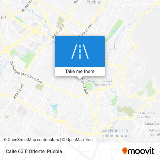 Mapa de Calle 63 E Oriente