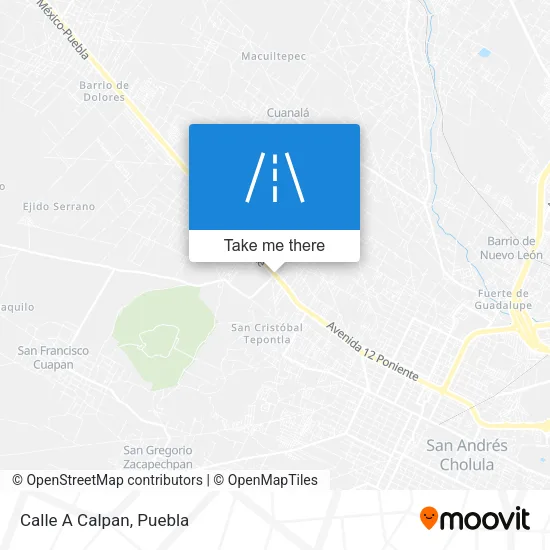 Calle A Calpan map