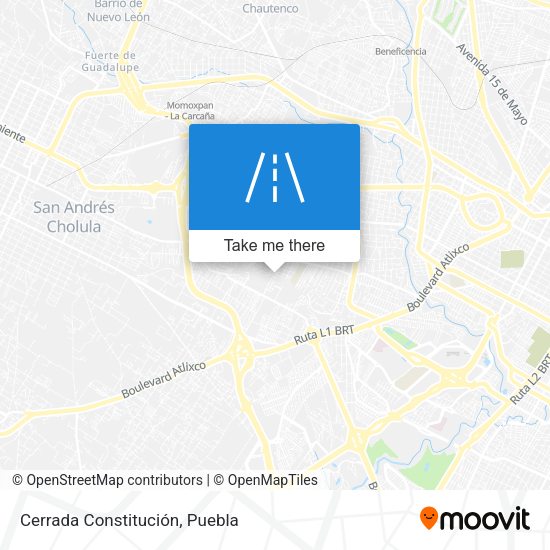 Cerrada Constitución map