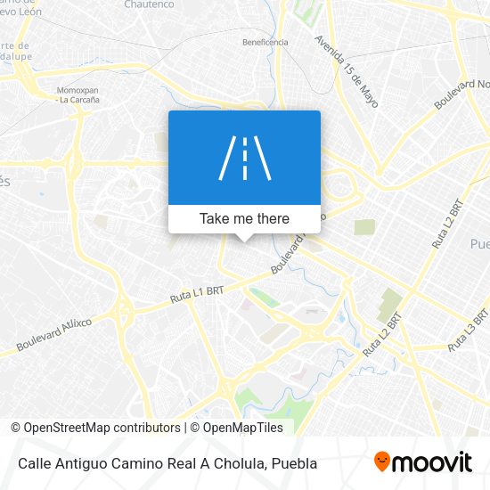 Mapa de Calle Antiguo Camino Real A Cholula