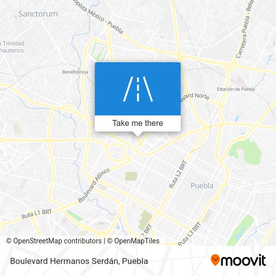 Boulevard Hermanos Serdán map